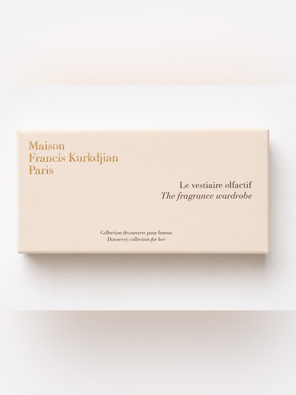 Maison Francis Kurkdjian Cream Box with Gold Lettering